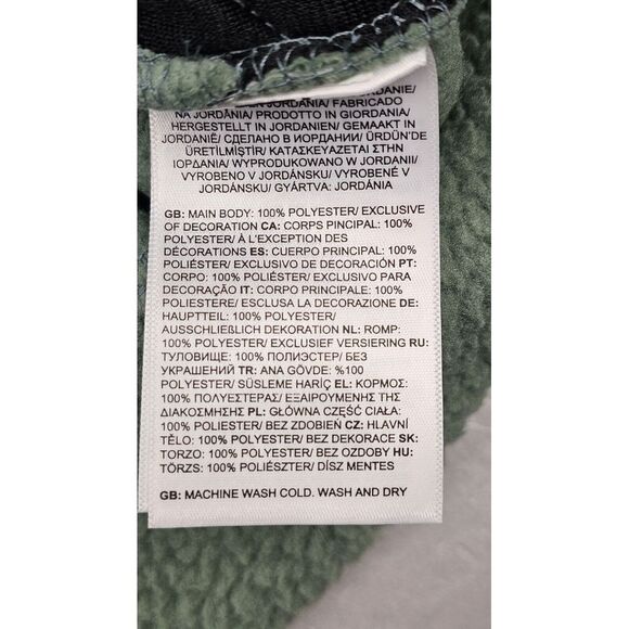 The North Face Hoodie Women Med. Green Sherpa Fleece Pullover Outdoor Streetwear - Picture 4 of 7